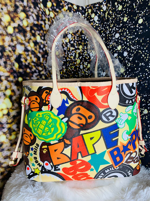 Bape Graffiti Pop Statement Tote